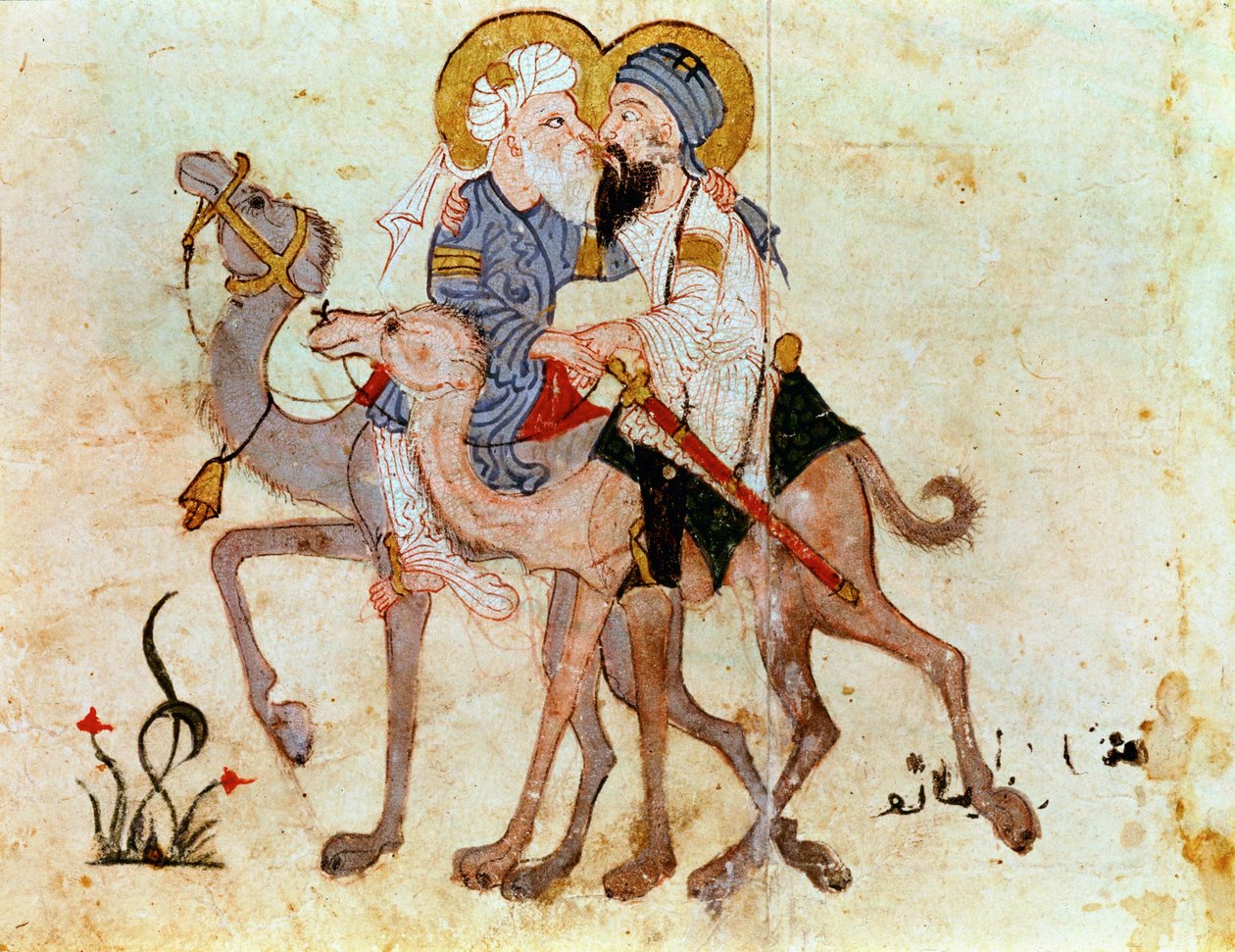 Farewells of Abou Zayd and Al Harith Before the Return to Mecca by Yahya ibn Mahmud Al-Wasiti