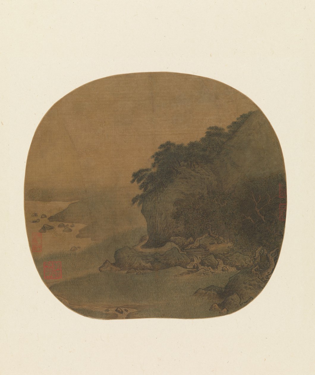 Hermitage by a Pine-covered Bluff by Yan Ciyu