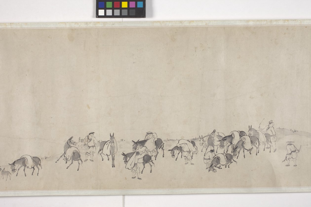 One-Hundred Donkeys Transporting Grain by Ye Yin