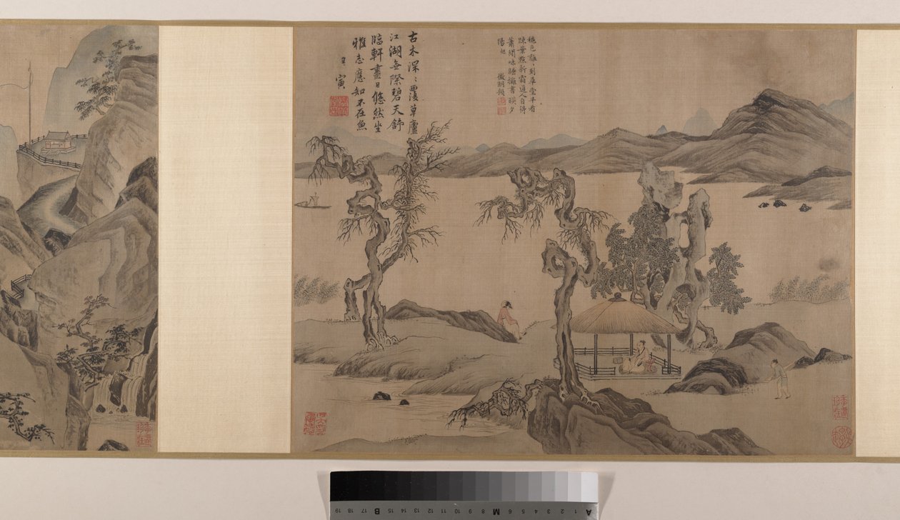 Landscapes (Eight Album Leaves Mounted as a Handscroll) by Yin Tang
