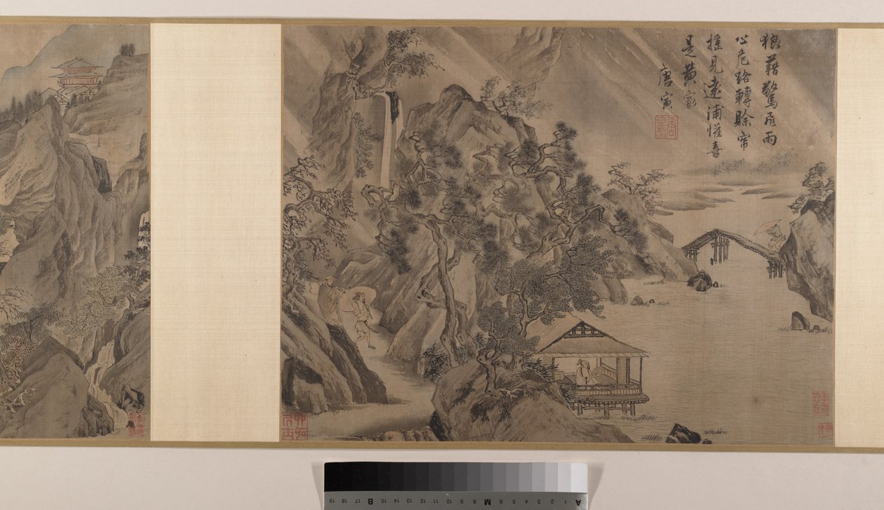 Landscapes (Eight Album Leaves Mounted as a Handscroll) by Yin Tang