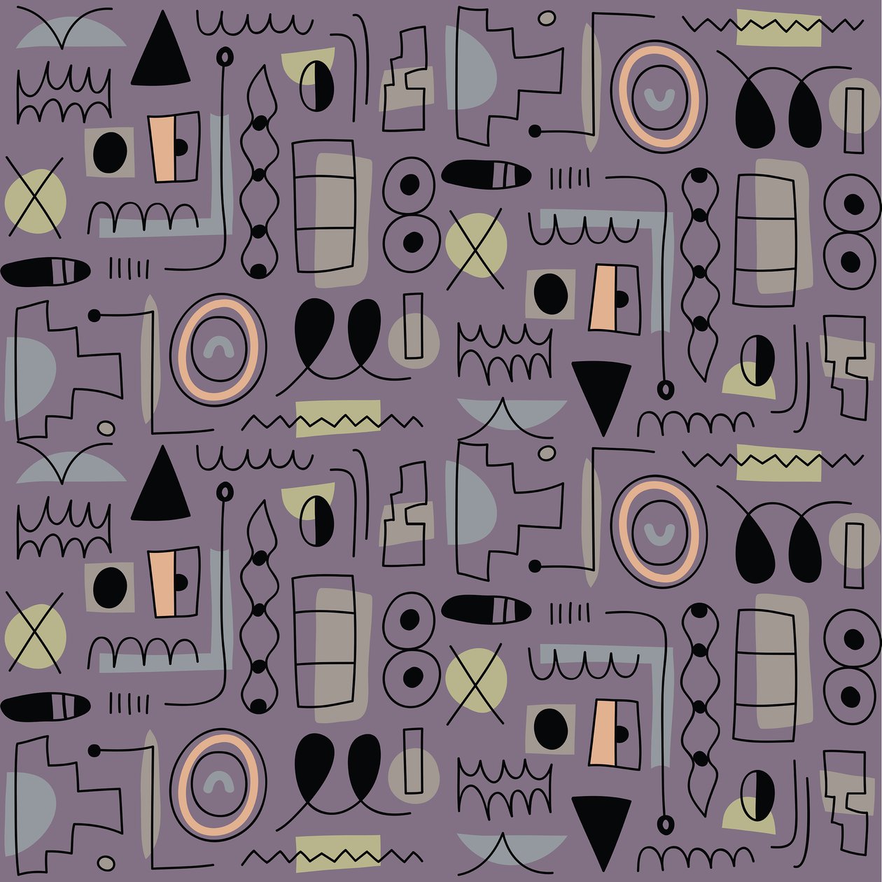 Seamless pattern, 2018 by Yulia Drobova