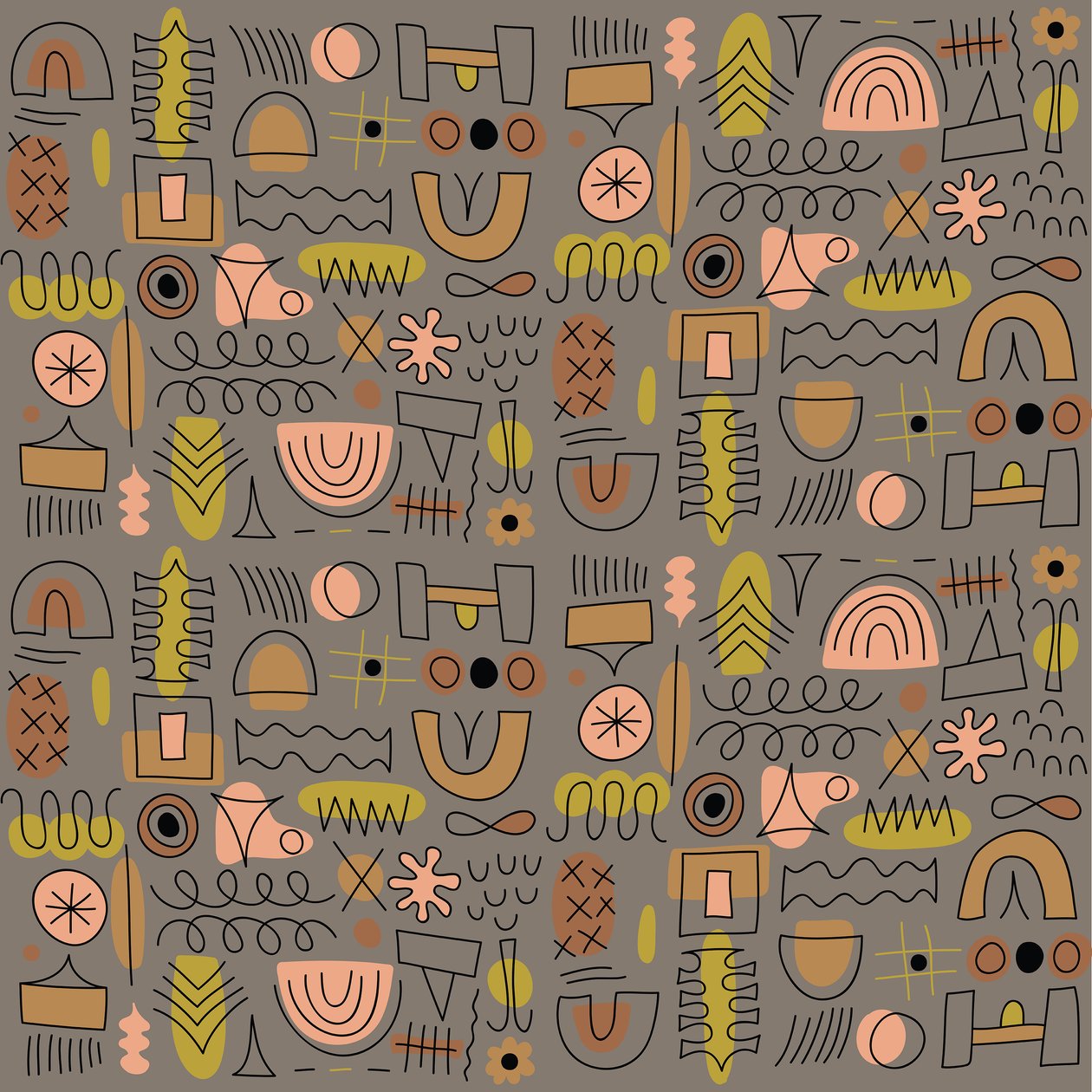Seamless pattern, 2018 by Yulia Drobova