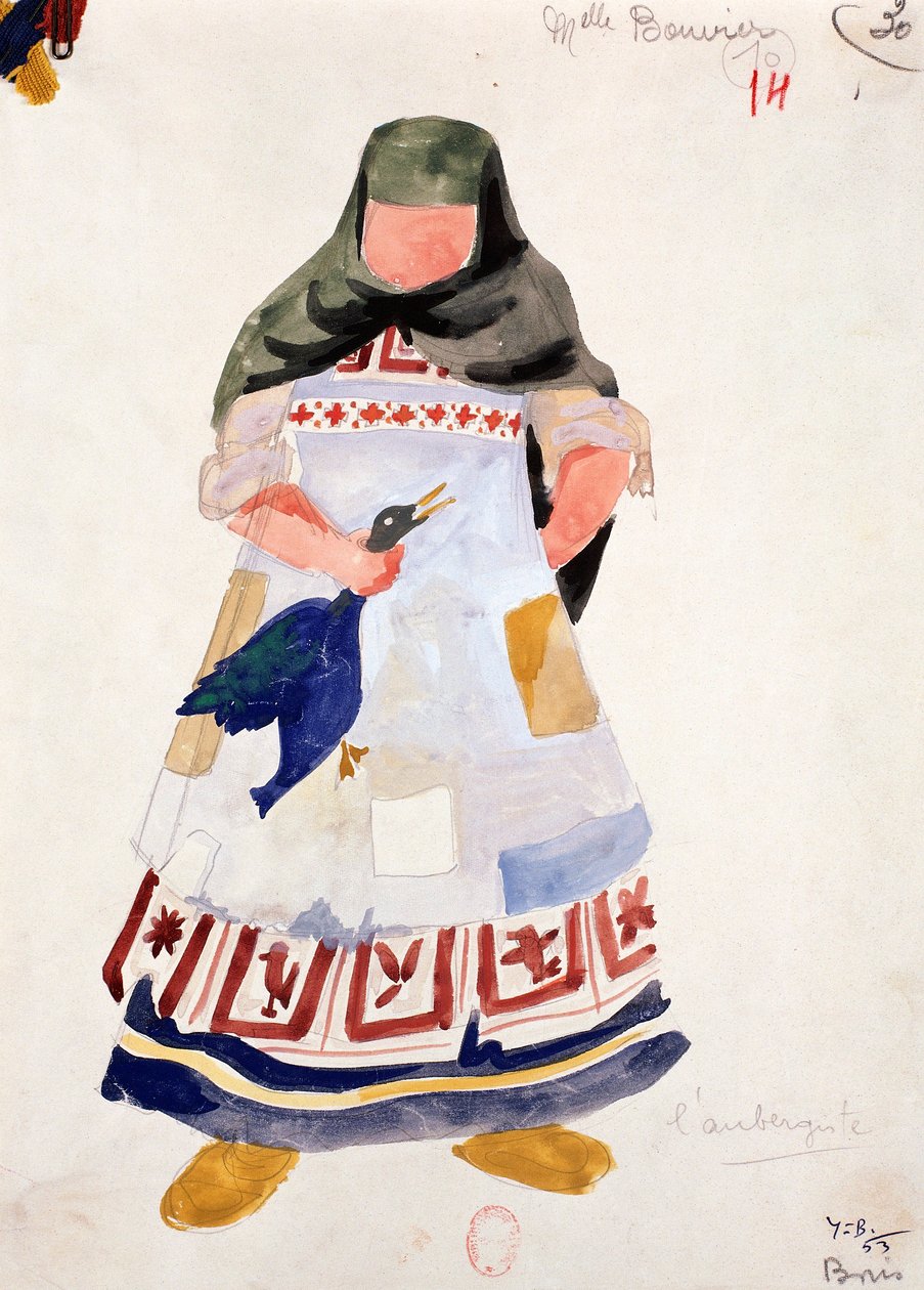 Costume sketch for innkeeper