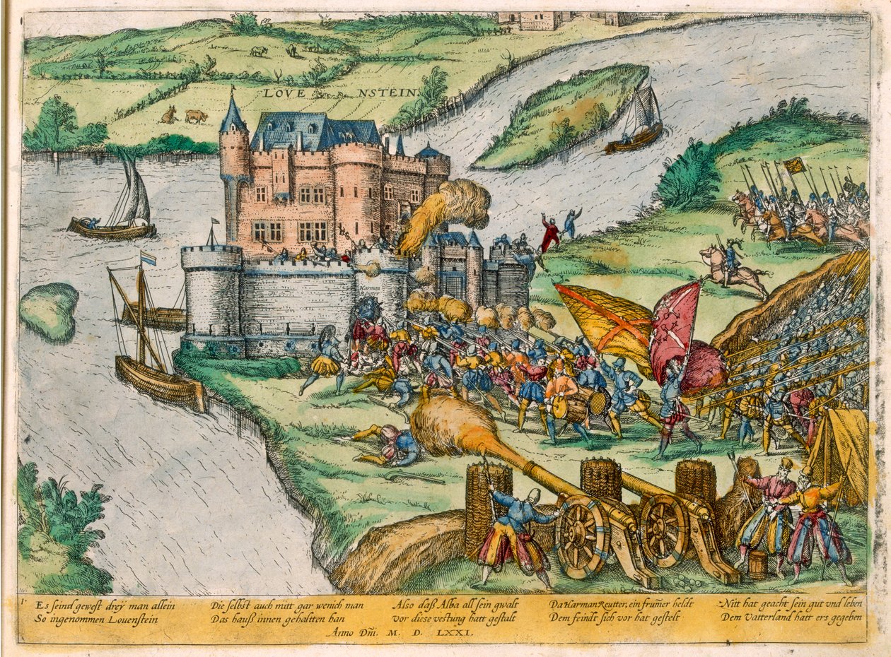 The Siege of Louvain and the Heroism of Harman Reuter Against the Spanish Forces, 1571 by Zacharias Dolendo