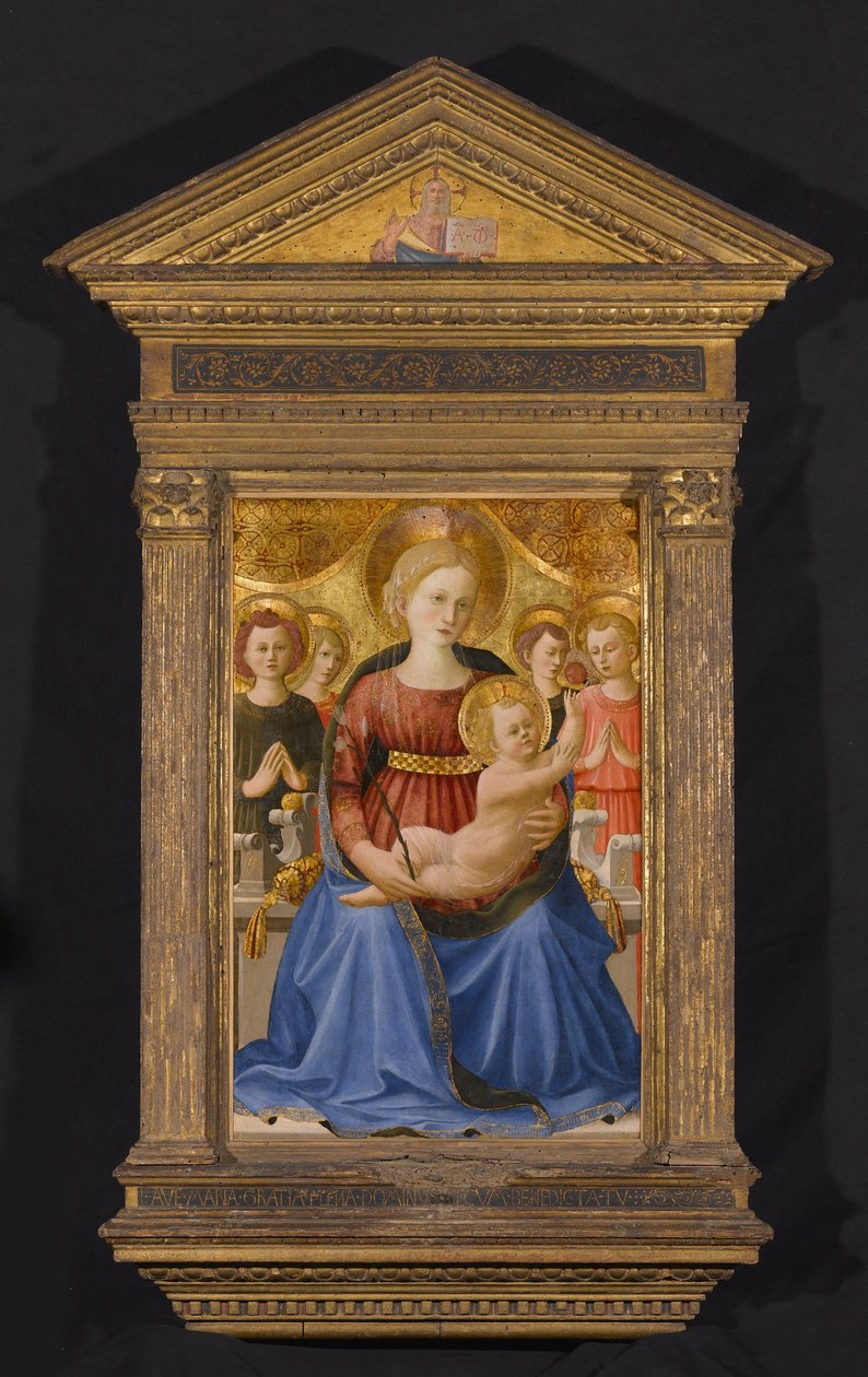 Virgin and Child with Four Angels and the Redeemer by Zanobi di Benedetto Strozzi