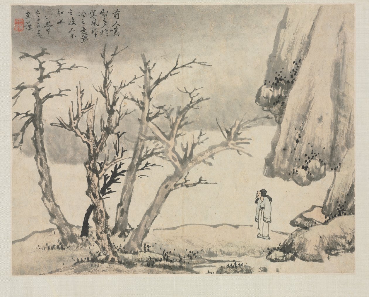 Landscape Album in Various Styles: Snowy Landscape, 1684 by Zha Shibiao