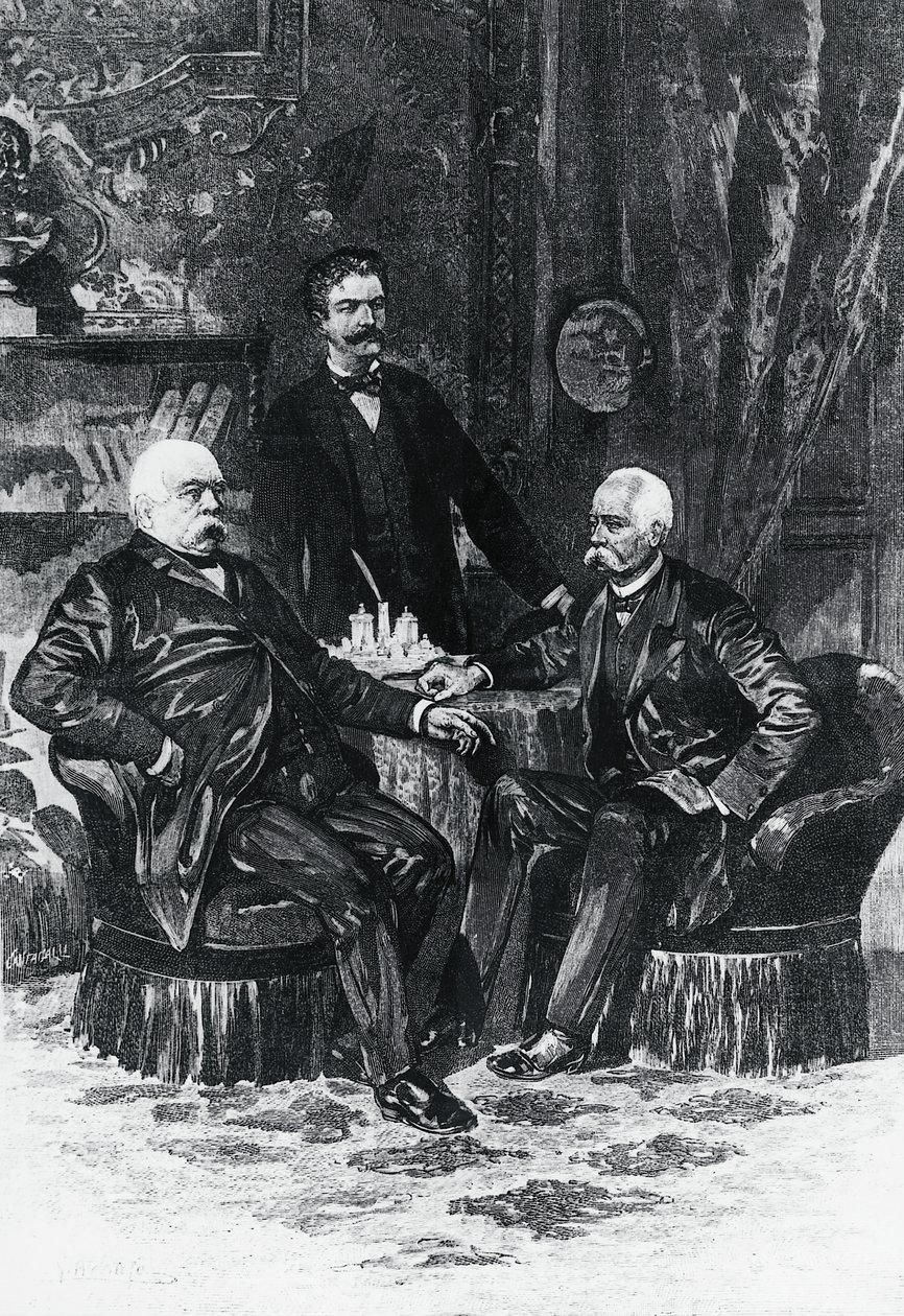 Conference between Otto von Bismarck and Francesco Crispi in Friedrichsruhe, October 1887, Germany by William Walcutt