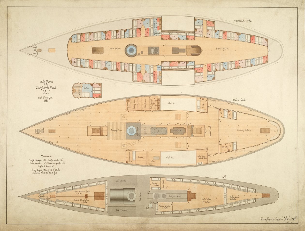 Deck Plans of the Choptank Boat 