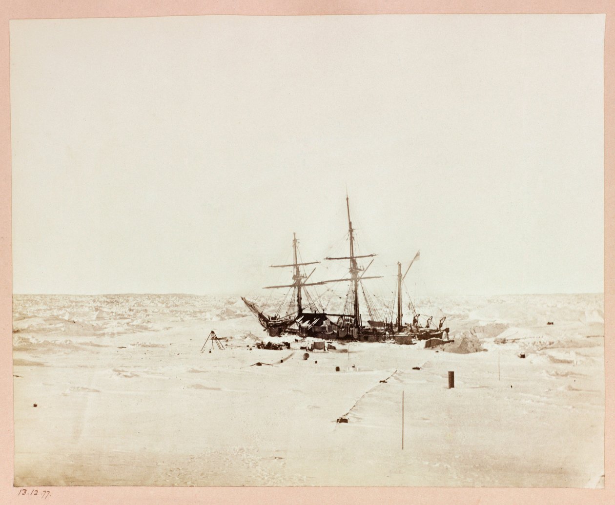 Arctic Expedition (1875-1876) by Captain George Nares: Floeberg Beach, Alert in Winter Quarters by Frederick (attr. to) Barnard
