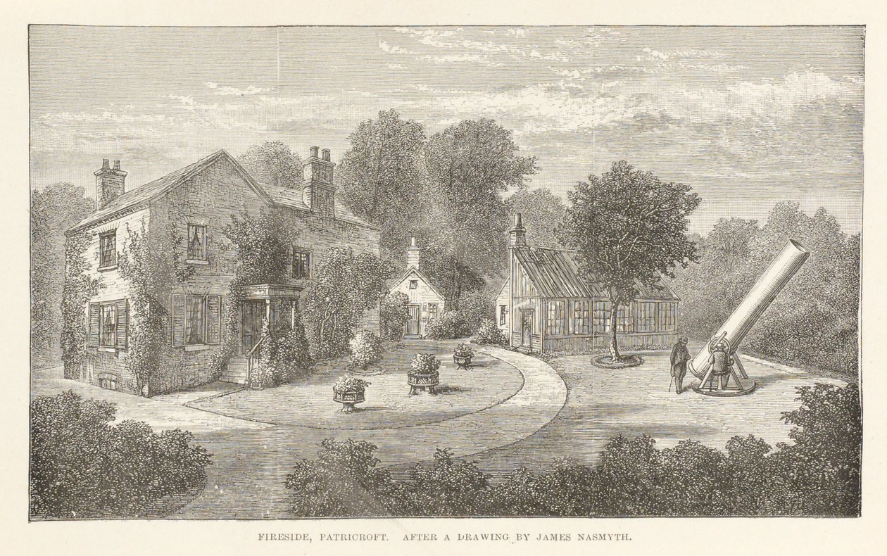 Fireside, Patricroft (after a drawing by James Nasmyth, c 1840) by Frederick (attr. to) Barnard