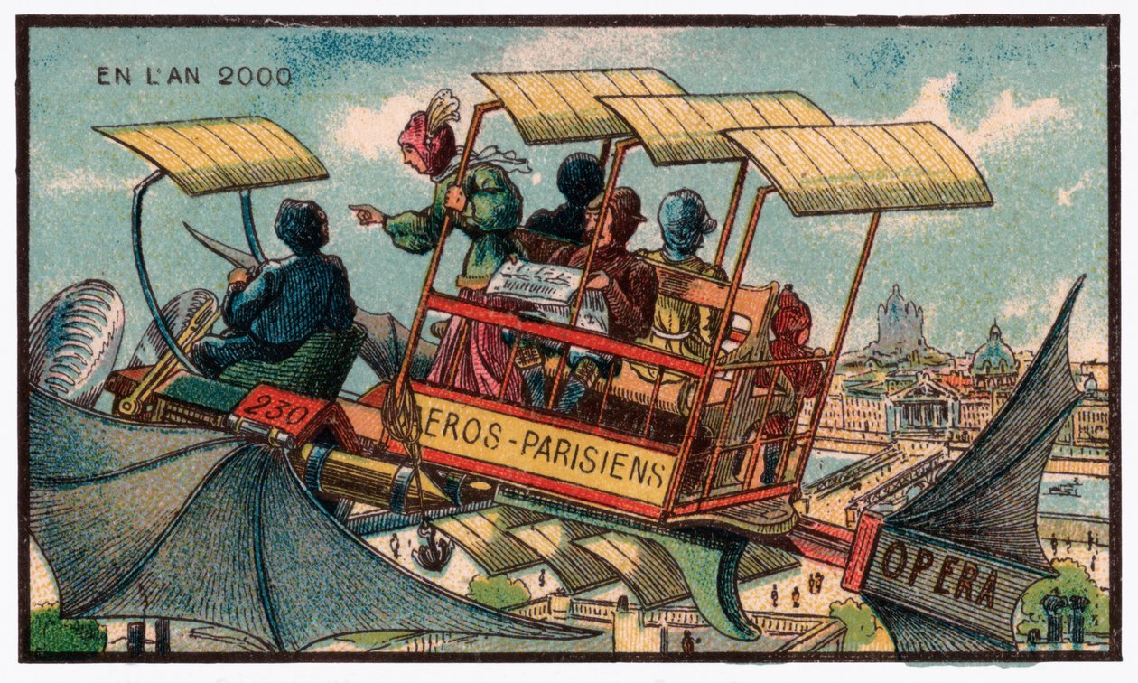 Flying Bus in Paris by . .