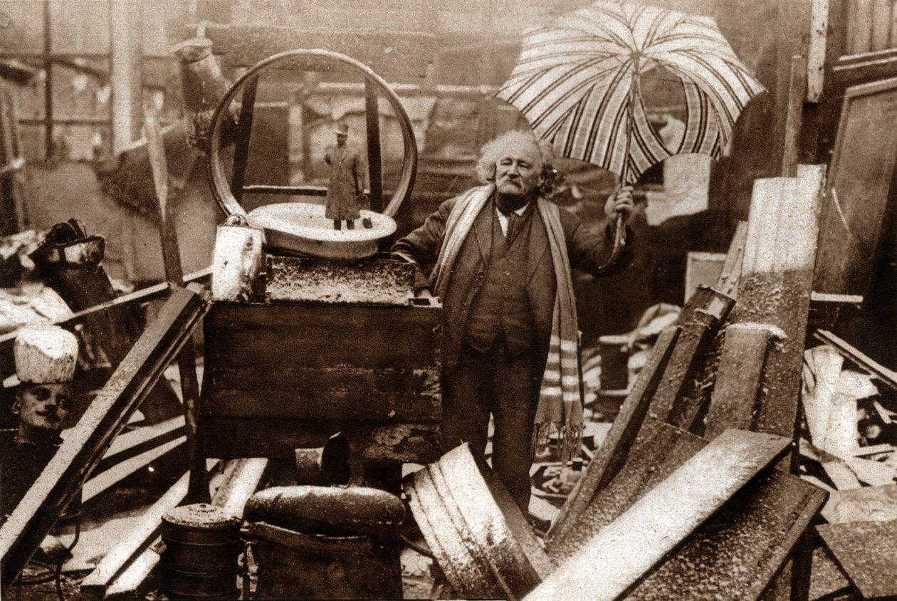 Fr Fremin, Philosopher and Owner of a Flea Brocante in Montmartre, 1929 (print) by . .