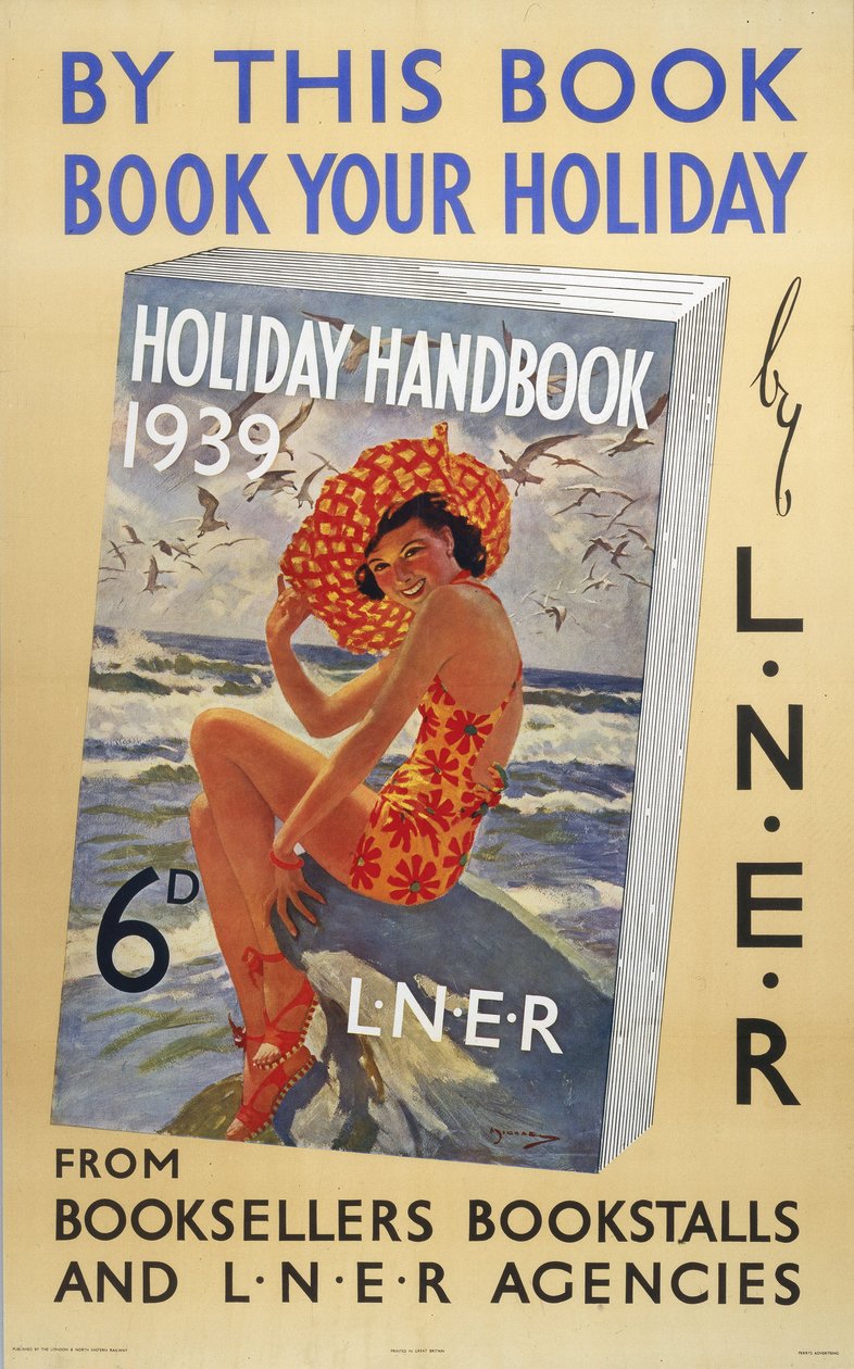 Holiday Handbook 1939, LNER poster by Ferdinand Georg Waldmuller