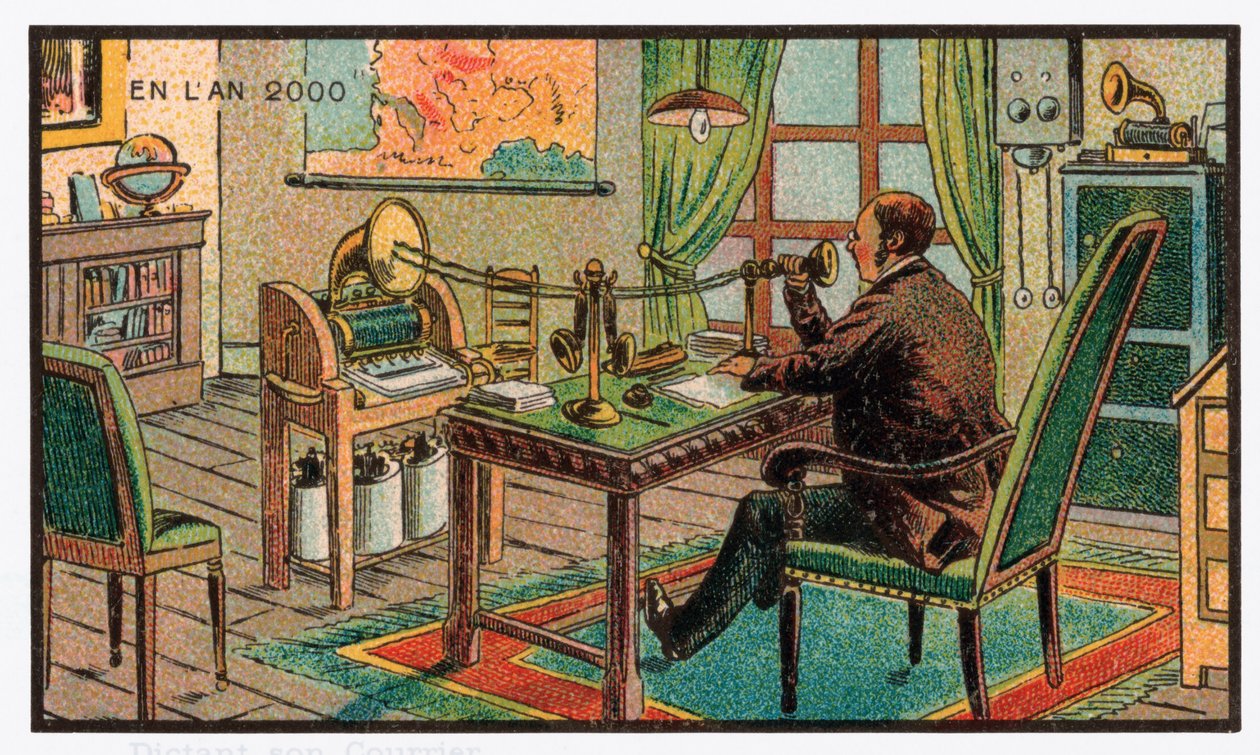 Mail recording on a gramophone by . .