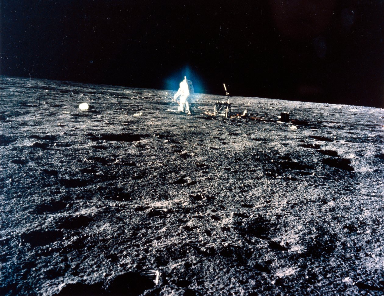 Manned Space Flight, USA, Apollo 12 Astronaut on the Moon by Ferdinand Georg Waldmuller
