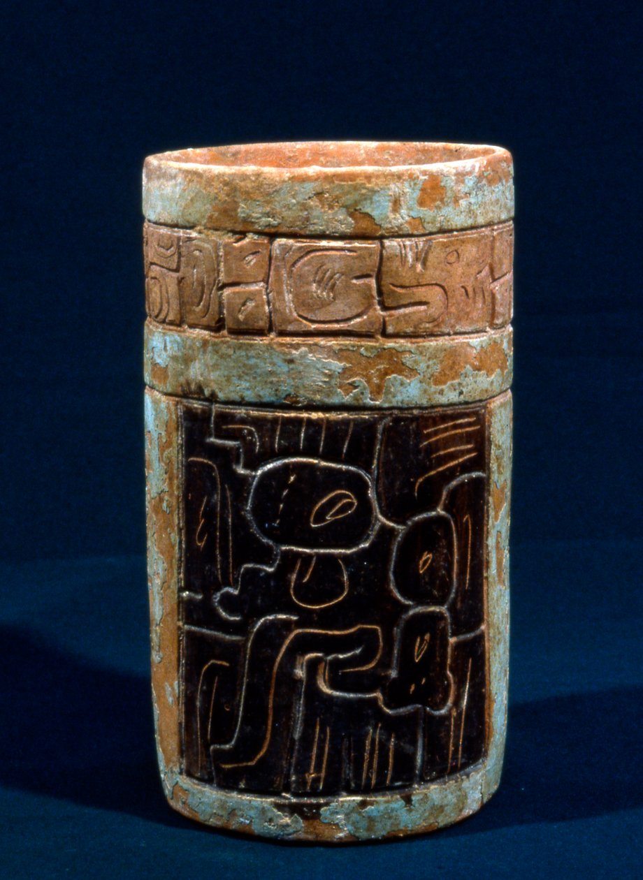 Mayan Funerary Vessel from Tikal, Peten, Guatemala, Classic Period, c.300-900 AD by Hippolyte Lalaise Devéria