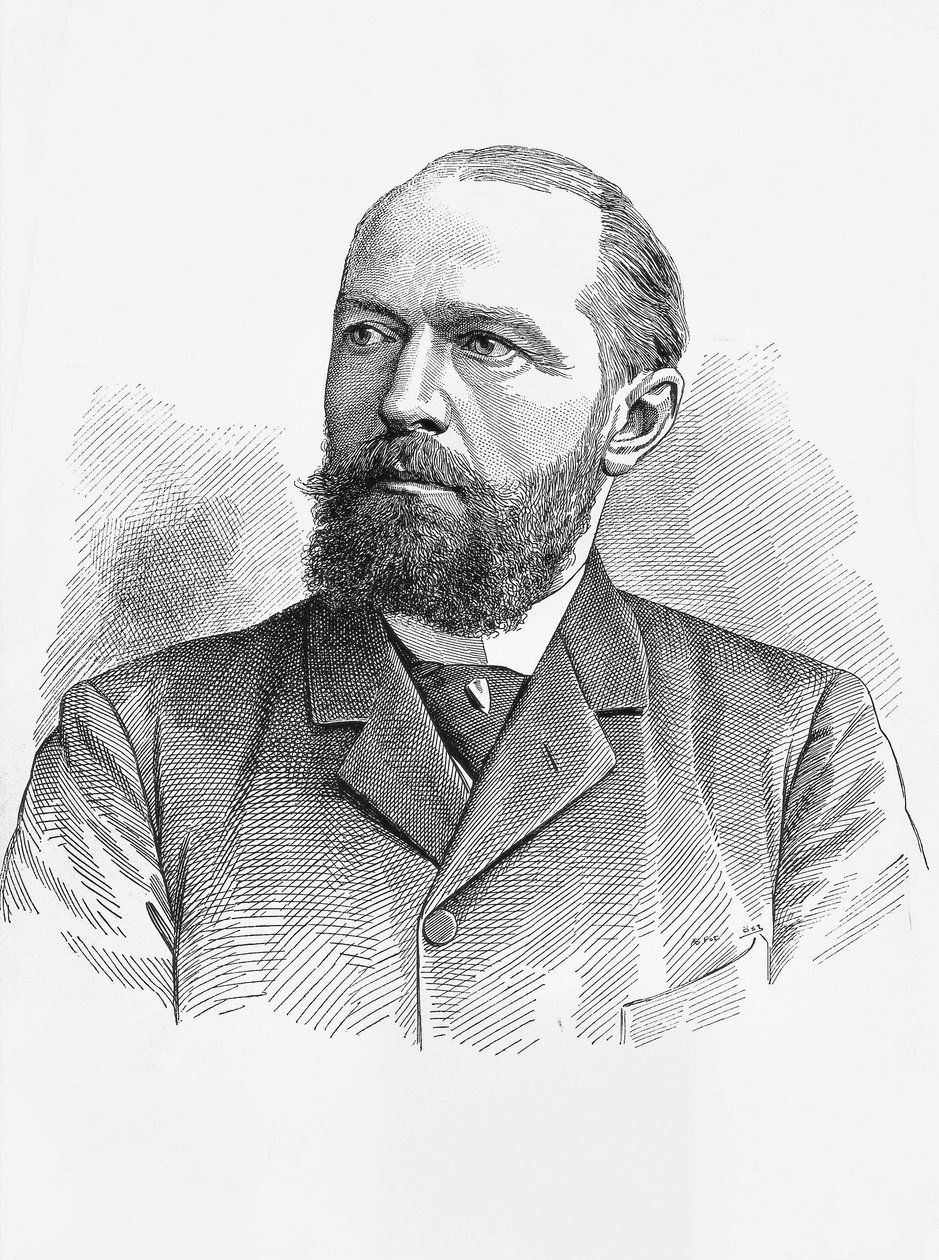 Portrait of Emil von Behring, German physiologist and bacteriologist, Nobel Prize in Chemistry in 1901 by William Walcutt