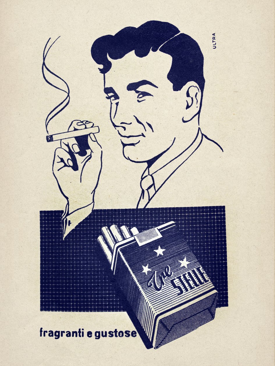 Smoke: Advertisement for Monopolies of Italian State 1951 by . .