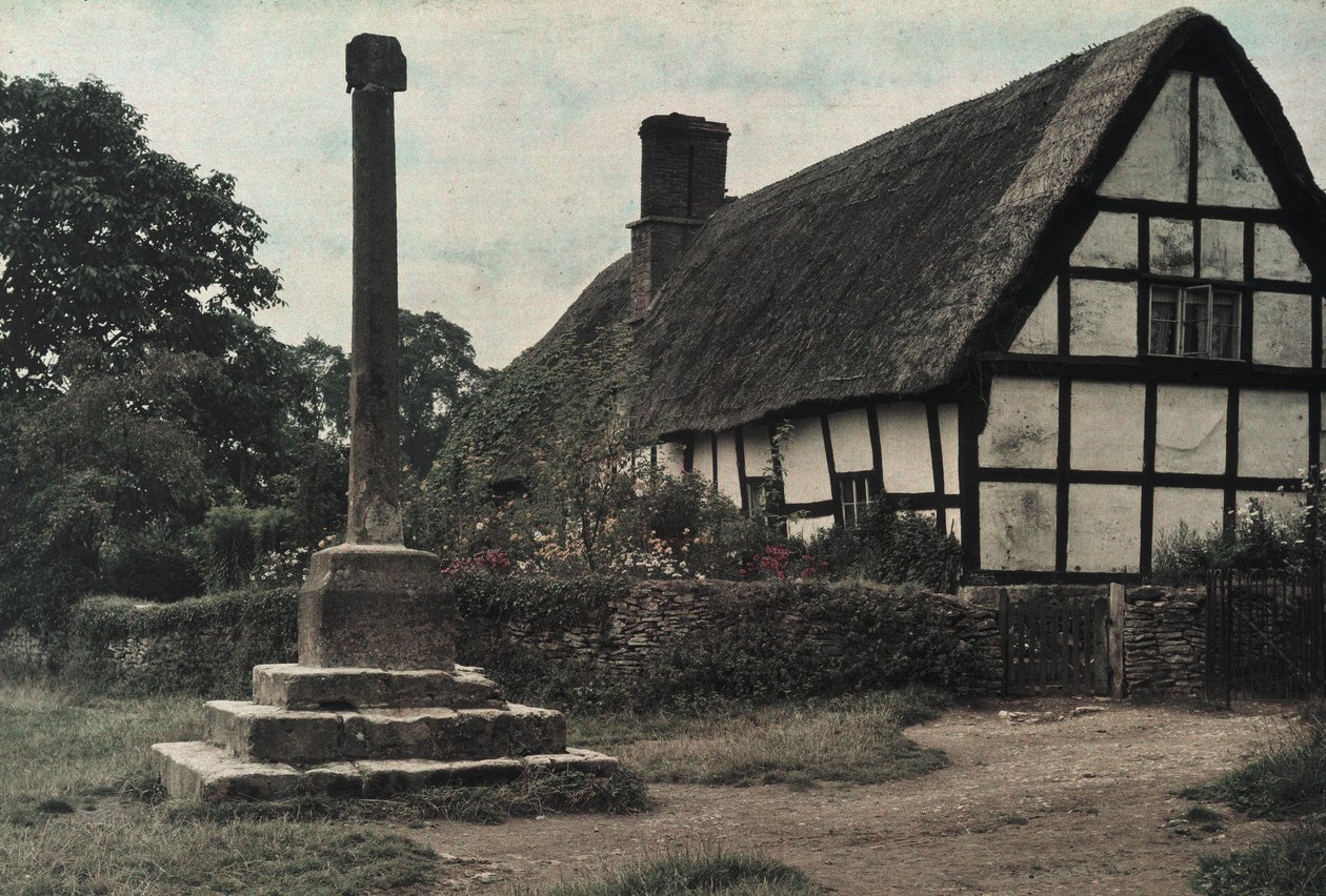 The Village Cross, Ashton-Under-Hill, Gloucestershire by Frederick (attr. to) Barnard