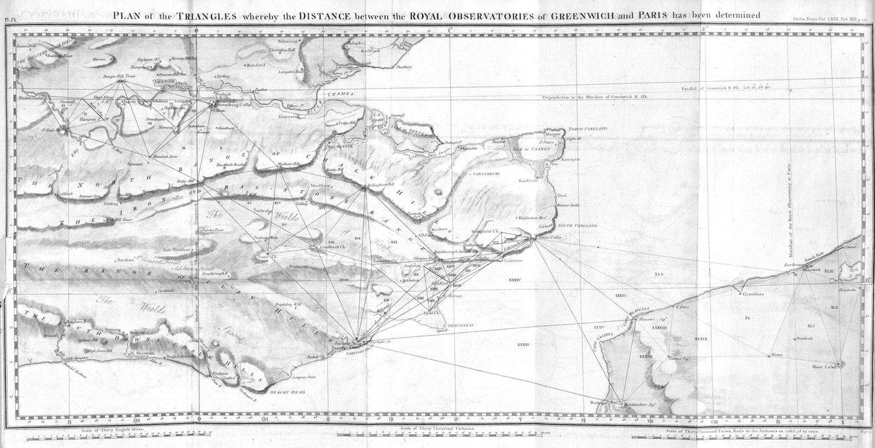 Triangular plan by Ferdinand Georg Waldmuller