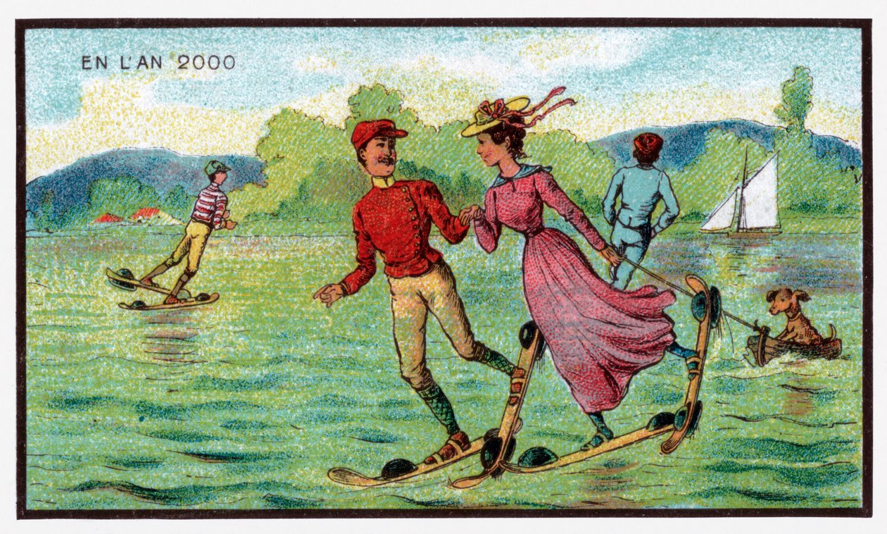 Water skates by . .