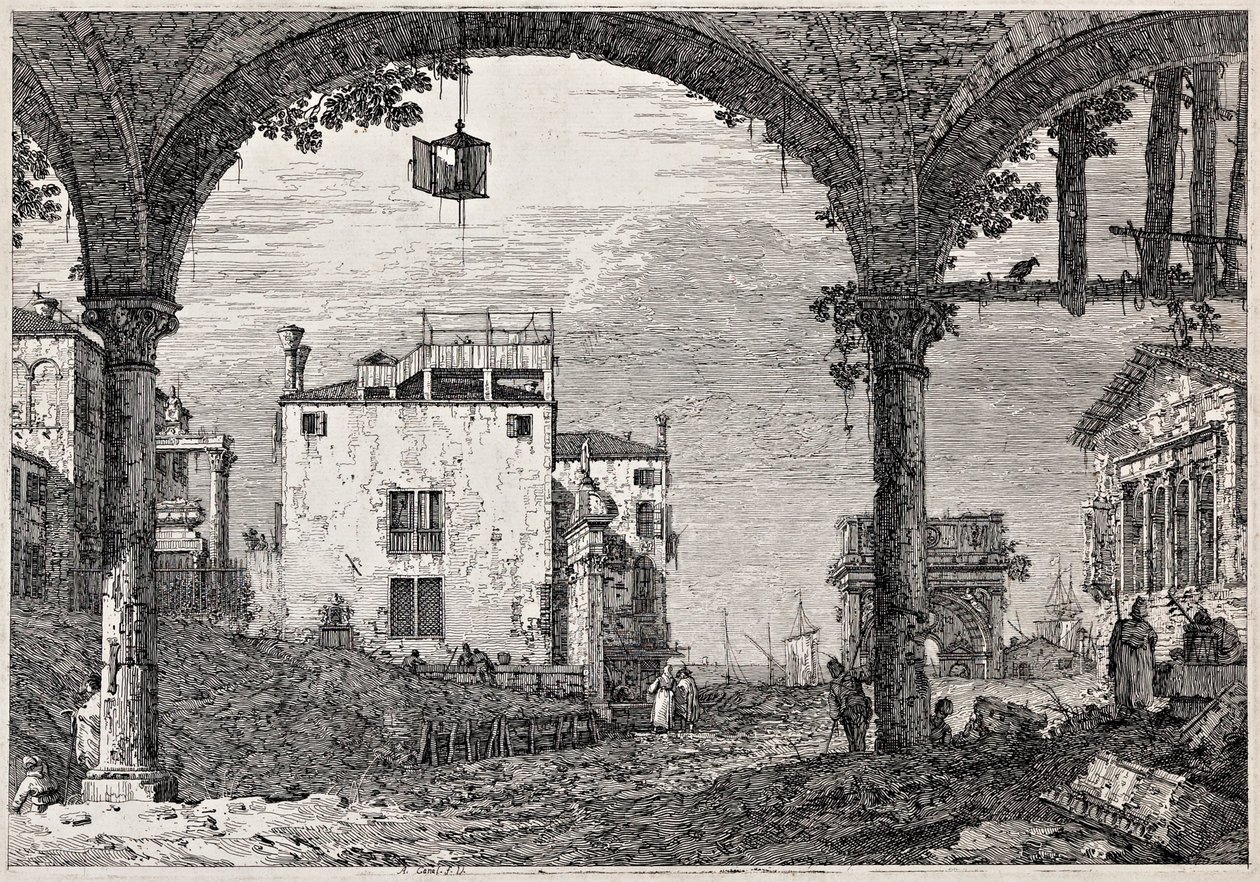 The portico with a lantern from the series 