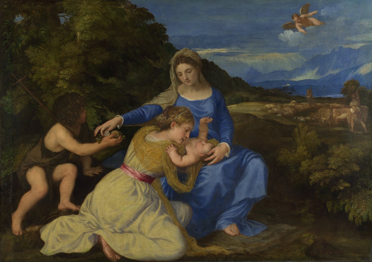 The Virgin and Child with the Infant Saint John and a Female Saint or Donor (