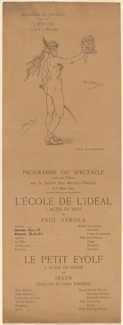The School of the Ideal; Little Eyolf by after Félicien Rops