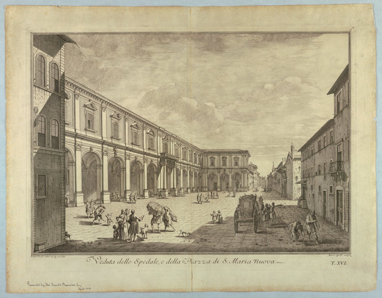View of Florence, Plate from "Scelta di XXIV Vedute delle principali contrade, piazze, chiese, e palazzi della Città di Firenze" by after Giuseppe Zocchi