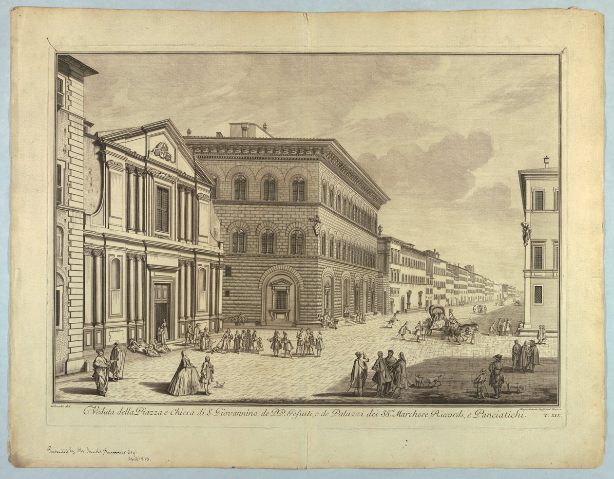 View of Florence, Plate from "Scelta di XXIV Vedute delle principali contrade, piazze, chiese, e palazzi della Città di Firenze" by after Giuseppe Zocchi