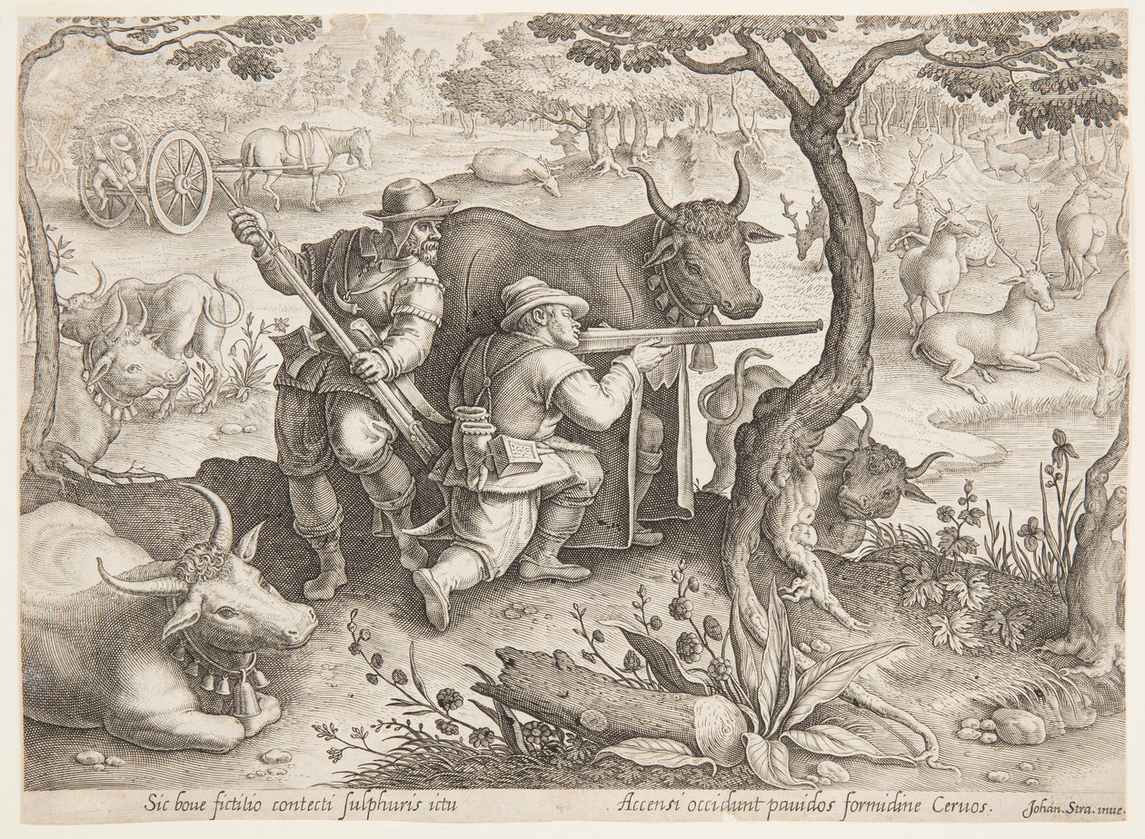Deer Hunt by after Jan van der Straet, called Stradanus