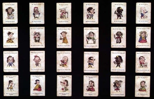 Happy Families, card game, based on designs by John Tenniel by after John Tenniel