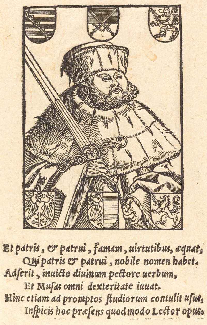 John Frederic the Magnanimous, in Electoral Robes (left) by after Lucas Cranach the Younger