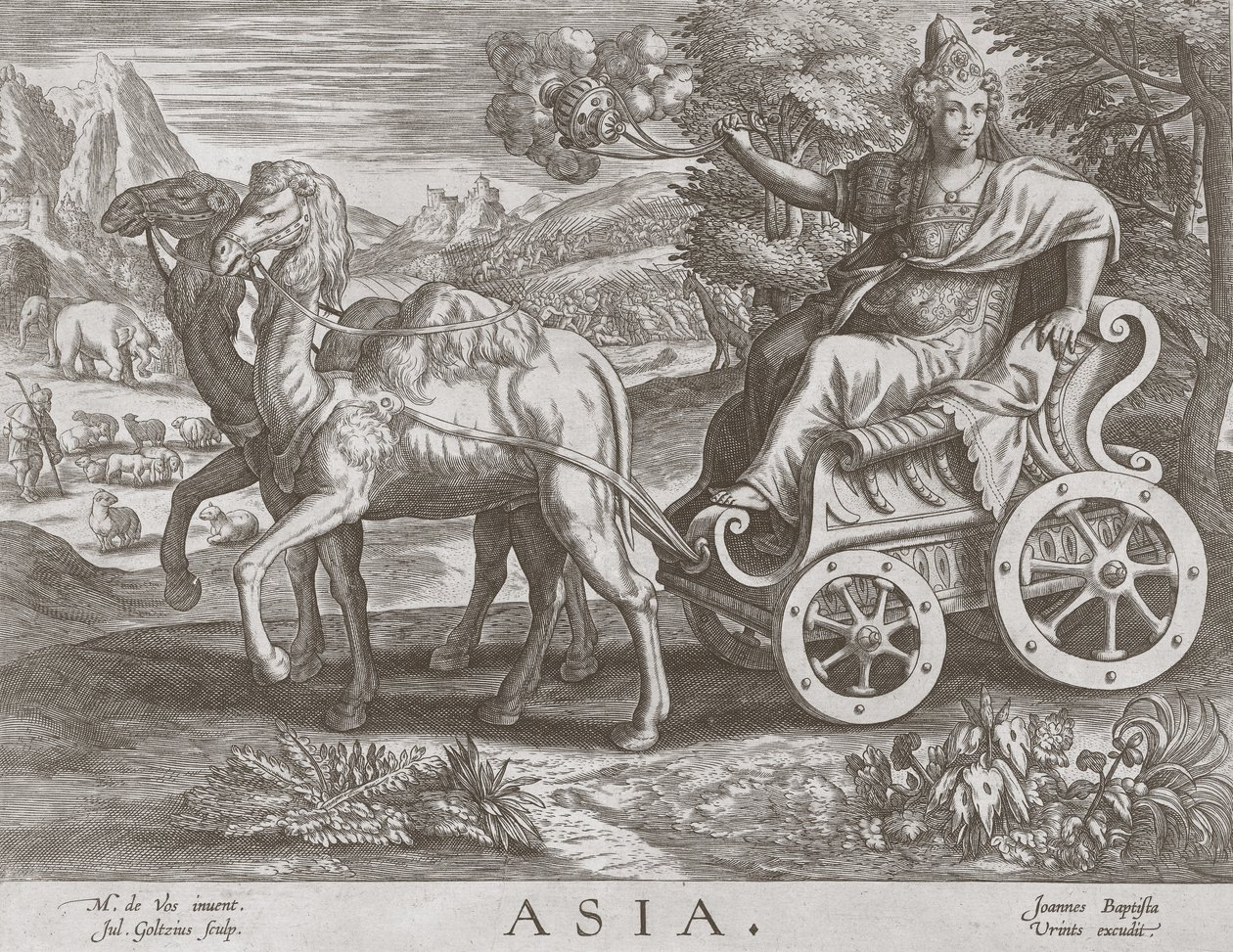 Asia from The Four Continents by after Maarten de Vos