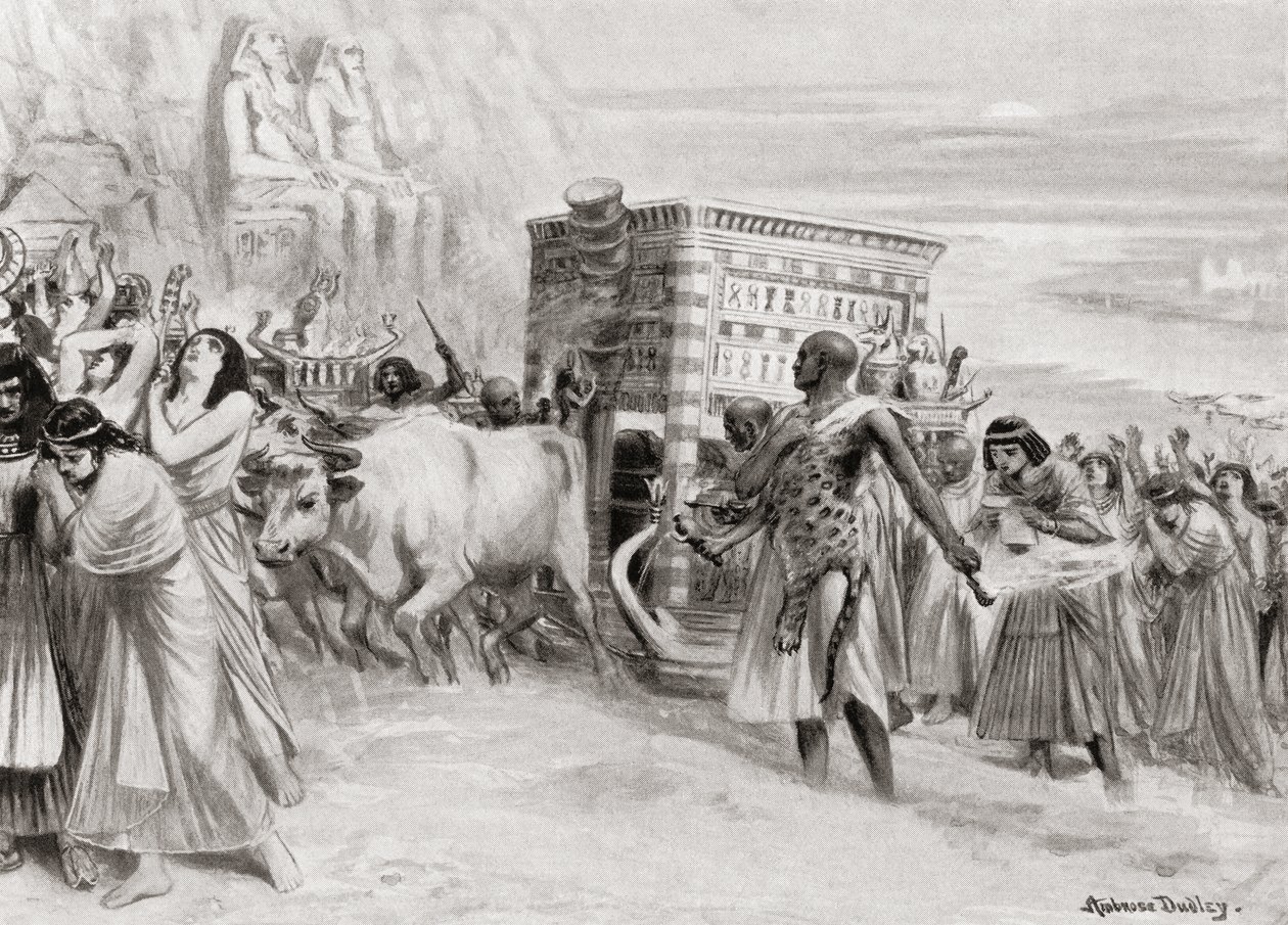 A funeral procession during the XIX Dynasty, ancient Egypt, from Hutchinson