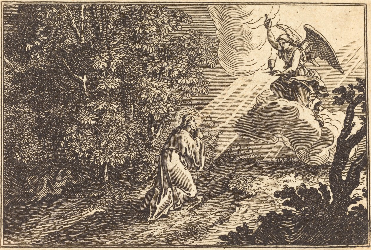 Christ Praying on the Mount of Olives by after Sébastien Le Clerc I