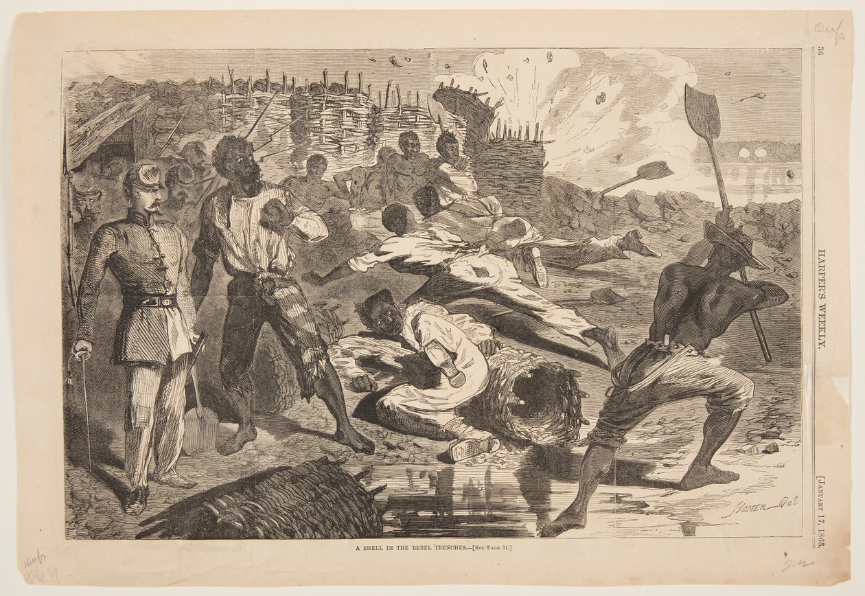 A Shell in the Rebel Trenches by Winslow Homer