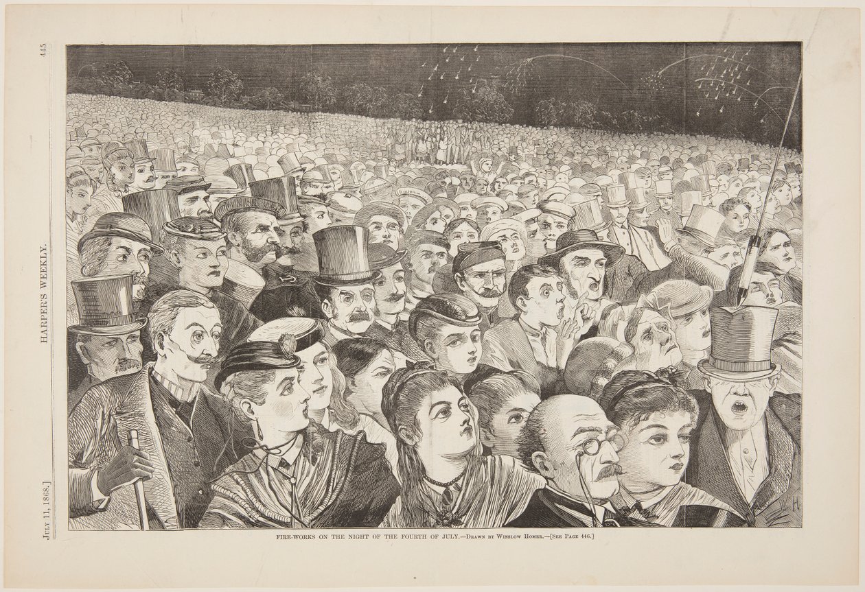 Fireworks on the Night of the Fourth of July by Winslow Homer