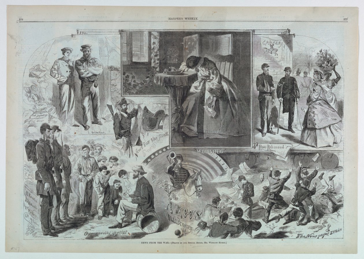 News from the War by after Winslow Homer