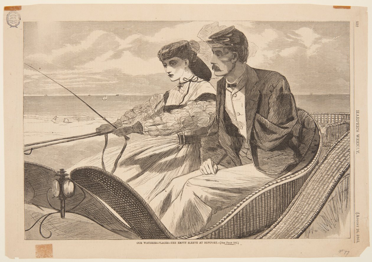 Our Watering Places - The Empty Sleeve at Newport by Winslow Homer