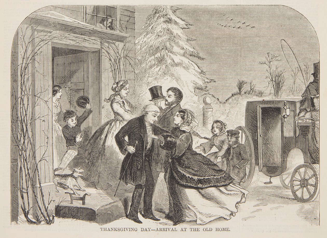 Thanksgiving Day – Arrival at the Old Home by after Winslow Homer