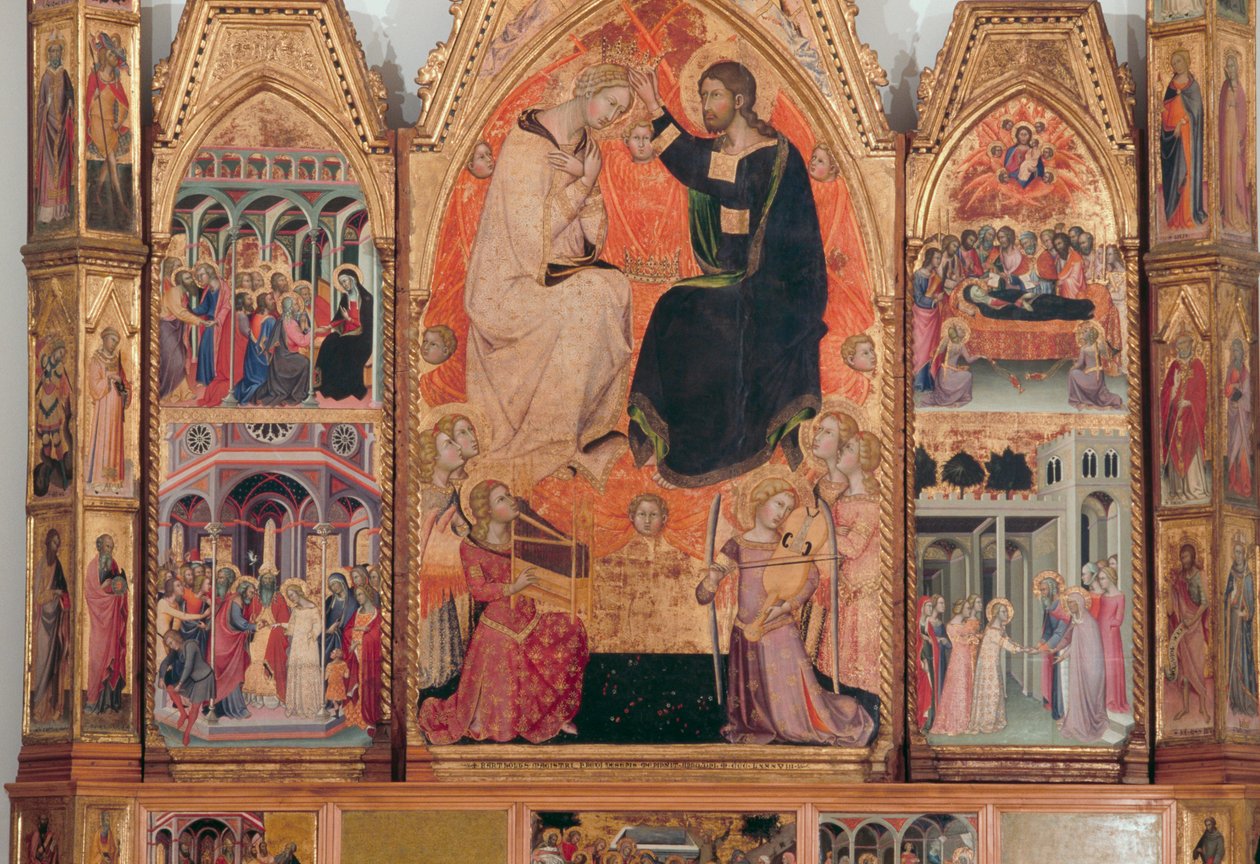 Polyptych of the Coronation of the Virgin by also Manfredi de Battilori Bartolo di Fredi