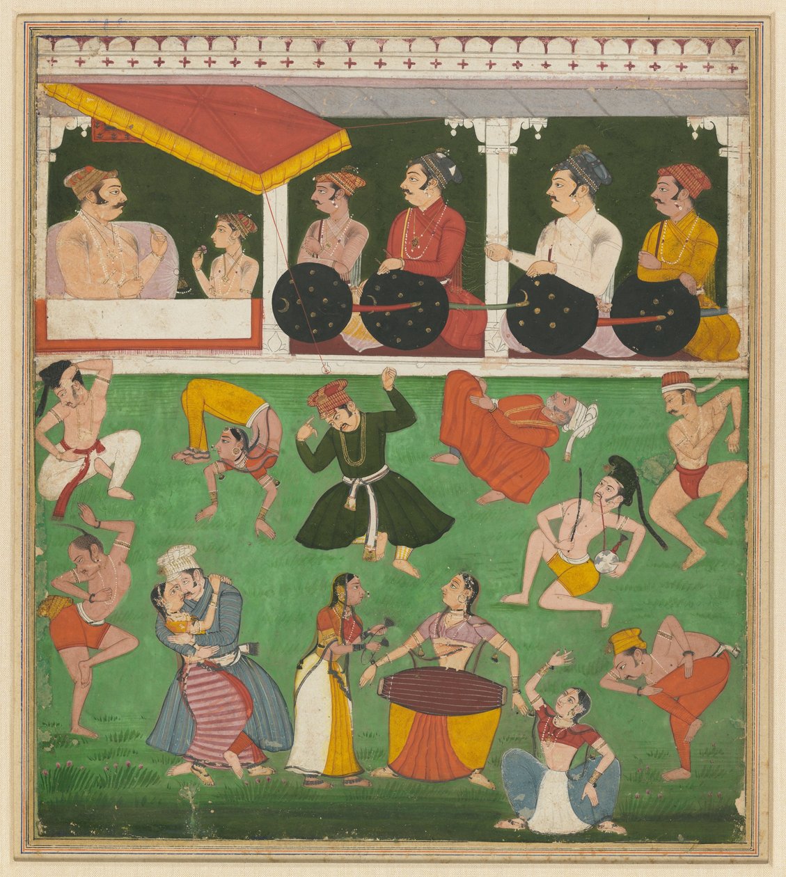 Amar Singh II (as a Prince) and His Father Watch an Entertainment by anonymous 