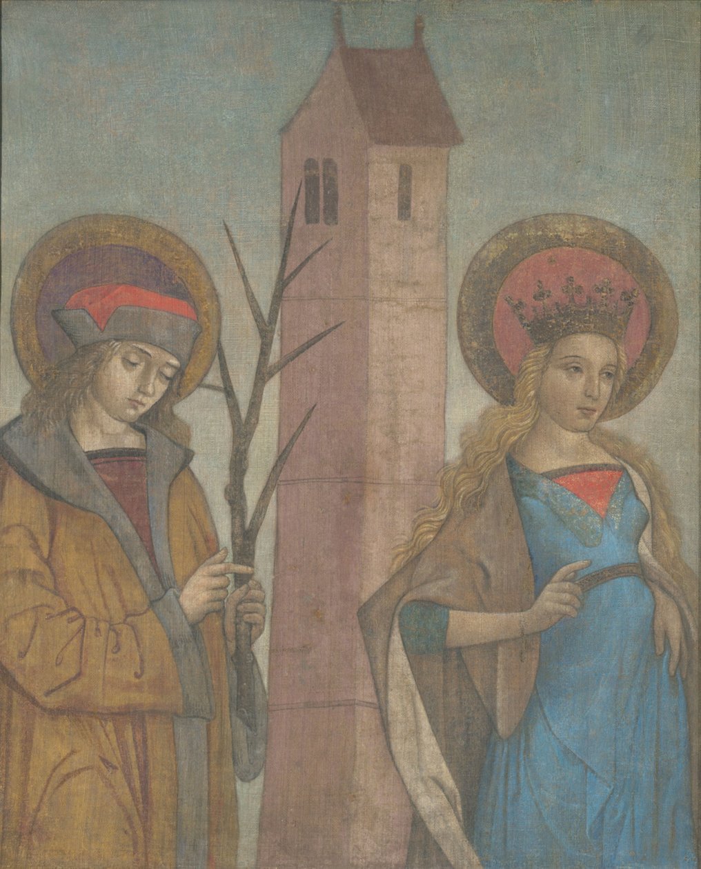Diptych of Saints Achatius, Barbara, Apollonia, and Sebald by anonymous 