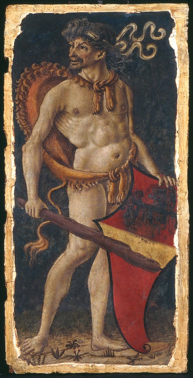 Wild Man with Shield, to the Left by anonymous 