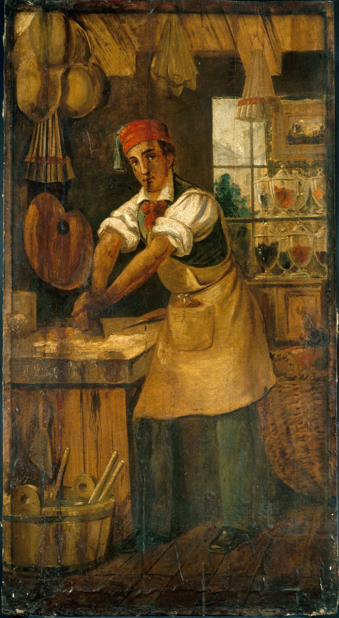 At the Good Grinder. Sign of a Color Merchant. Rue Saint-Martin, then Rue Saint-Denis (former Picou House), 1st Arrondissement, Paris by anonymous 