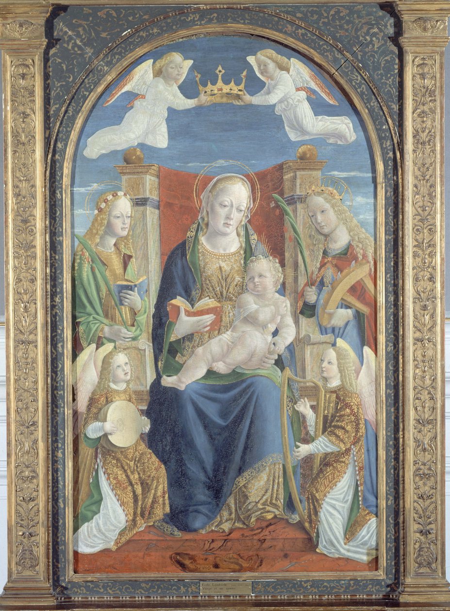 Virgin and Child with Saint Dorothy, Saint Catherine, and Two Angel Musicians by anonymous 