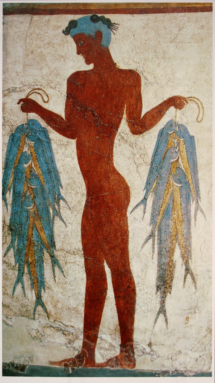 Fresco of a Fisherman with Coryphaena Hippurus by anonymous 