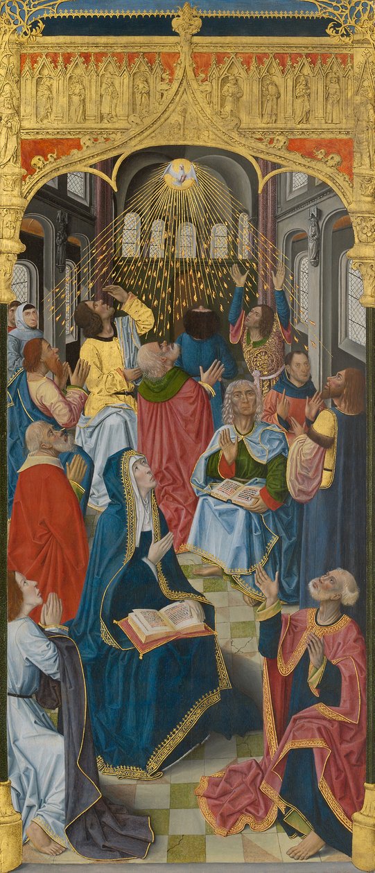 Panels from the High Altar of the Charterhouse of Saint-Honoré, Thuison-les-Abbeville: Pentecost by anonymous 